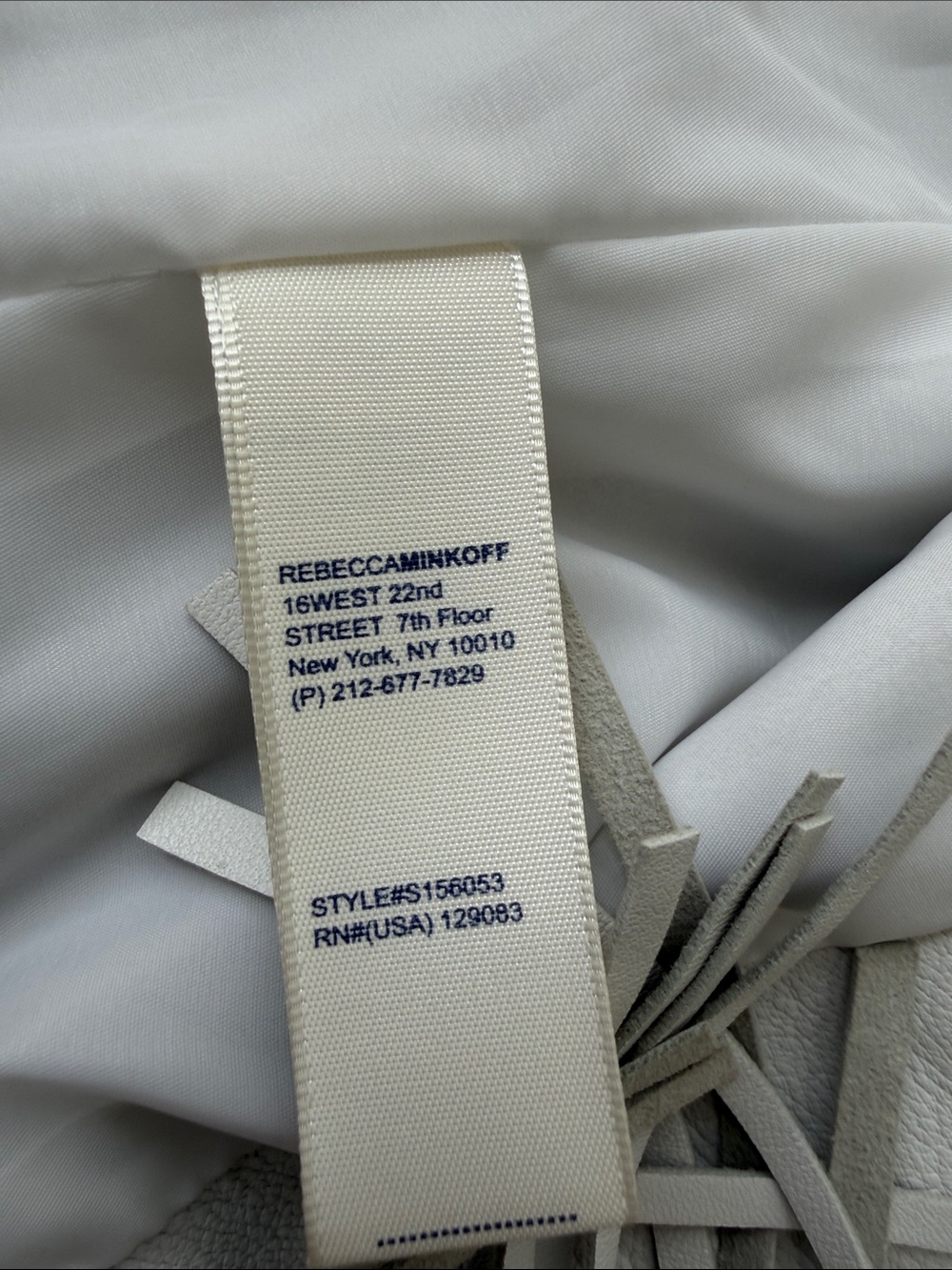 Rebecca Minkoff WHITE Fringe Leather Jacket - Picture 7 of 9